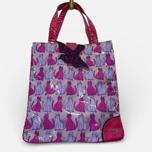 Loop Pink Cat Print Tote Bag Waterproof